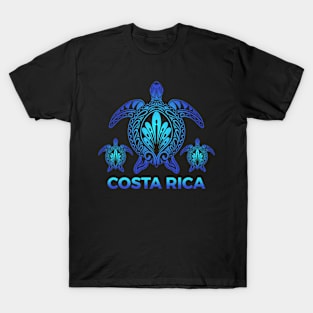 Vintage Costa Rica Ocean Blue Sea Turtle Souvenirs T-Shirt